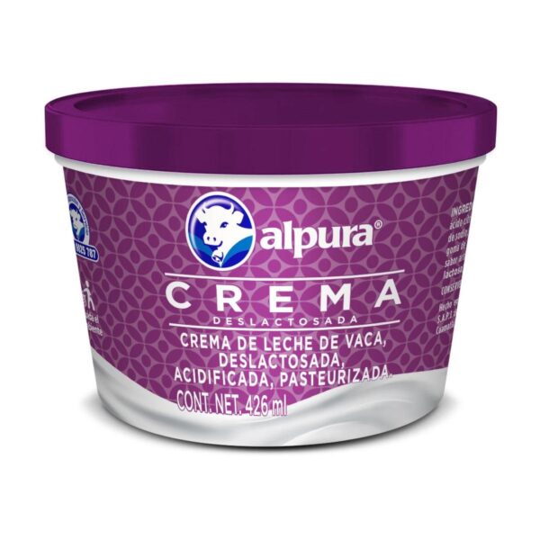 Crema Deslactosada Alpura 426ml