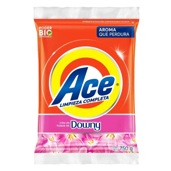 Detergente en Polvo Ace con Downy 750gr