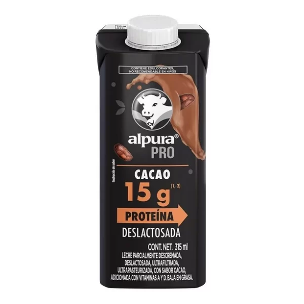 Leche Deslactosada Sabor Cacao Alpura Pro 315ml