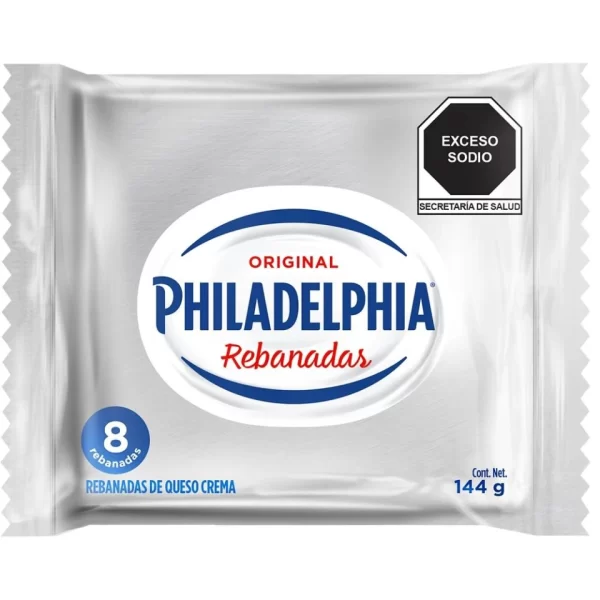 Queso Crema Philadelphia Original en Rebanadas 144gr