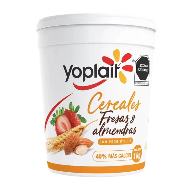 Yogurt Fresa con Almendra Cereales Yoplait 1Kg