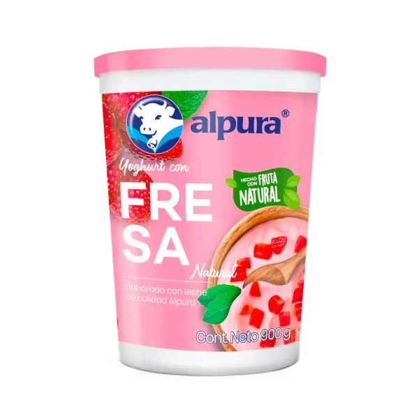 Yogurt de Fresa Alpura 900Gr